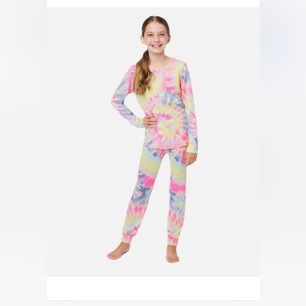 Justice Tie-dye 2 piece pajama set